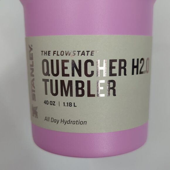 Stanley 40oz Stainless Steel H2.0 FlowState Quencher Tumbler Amethyst Purple NWT - Picture 12 of 14